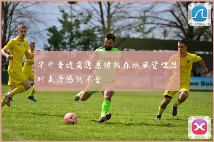 字母哥透露愿意续约森林狼管理层对麦丹感到不舍